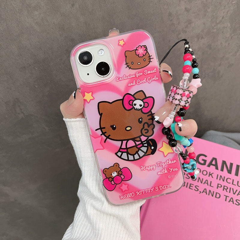 Trendy Hello Kitty Phone Case & Charm