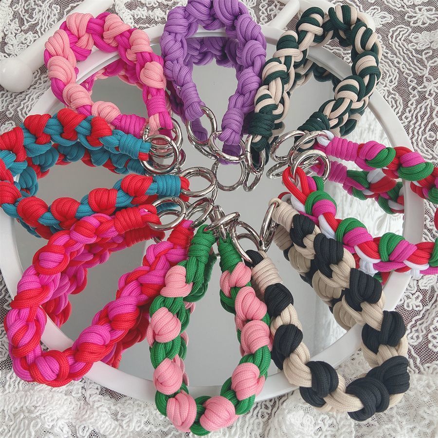 Creative Colorful Woven Phone Strap Wrist Chain