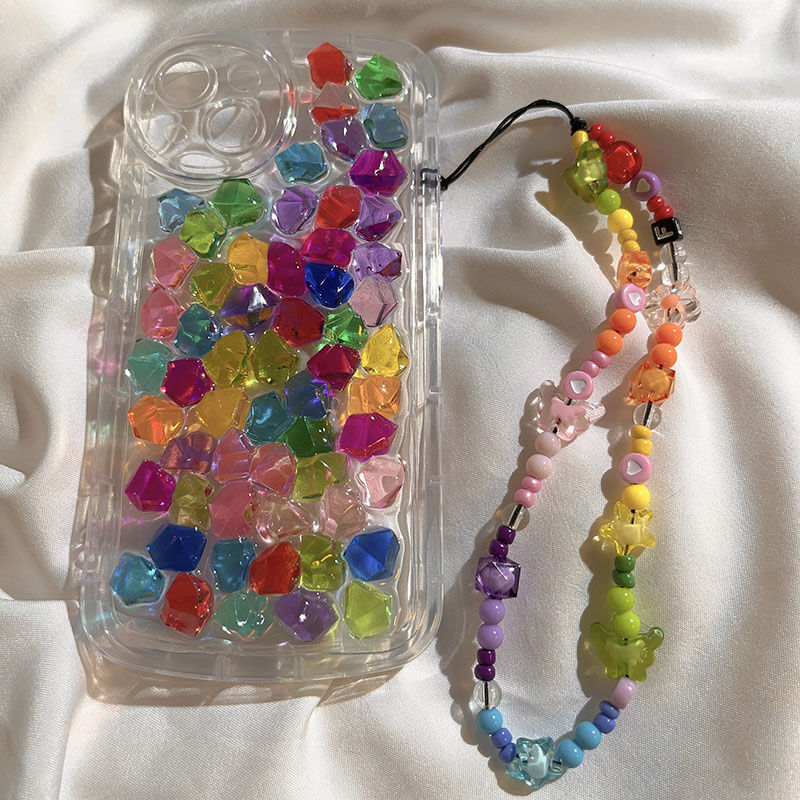 Rainbow Candy With Colorful Strap Phone Case