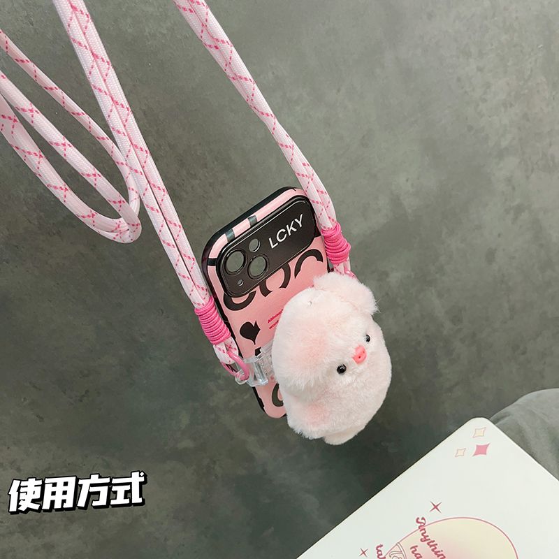 Little Plush Pig Bunny Cross-Body Strap