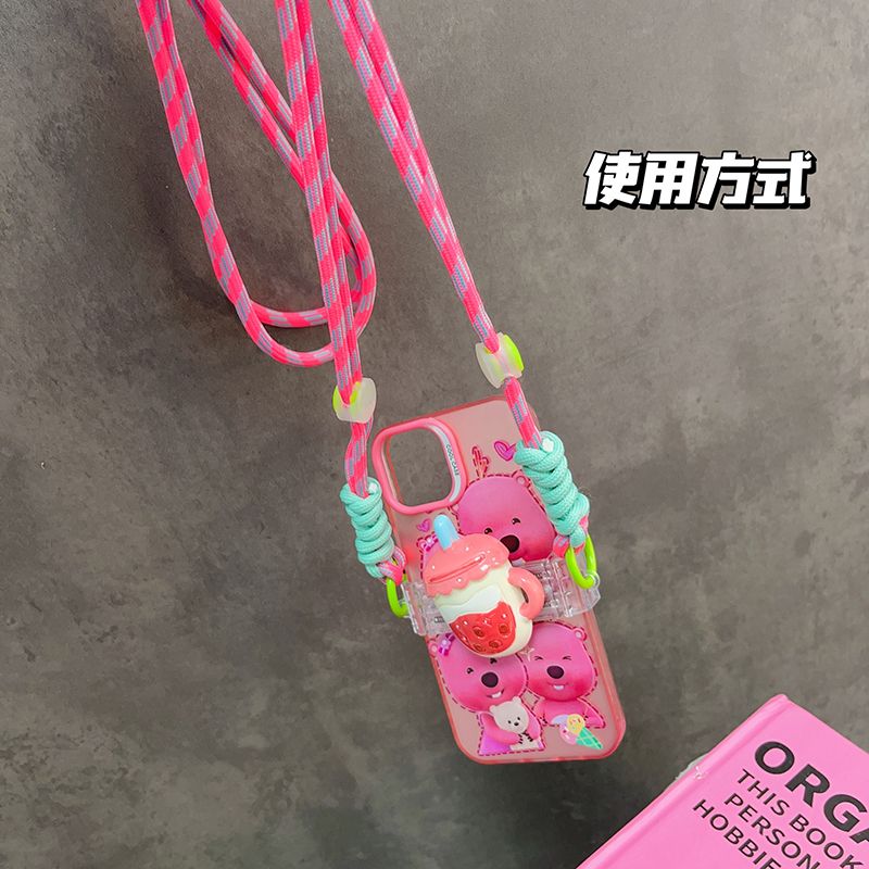 Bubble Tea Lollipop Back clip Strap For Cell Phone