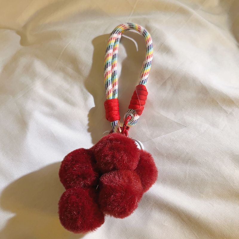 Strap with Plush Grape Pendant for Mobile Phone & Purse