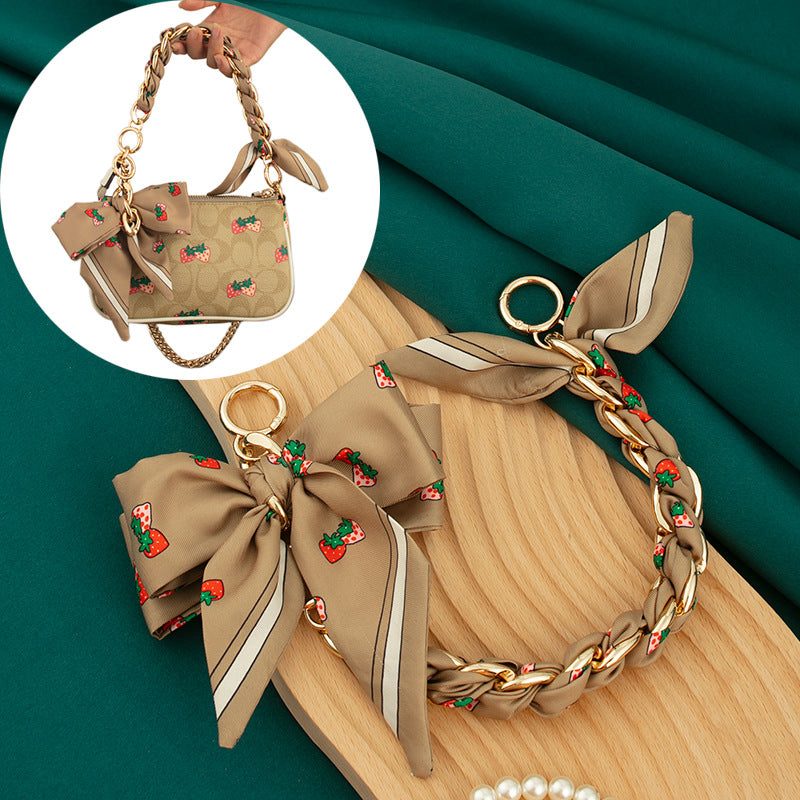 Bag Charm Silk Bowknot Decoration